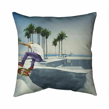 BEGIN HOME DECOR 20 x 20 in. Skate Park California-Double Sided Print Indoor Pillow 5541-2020-SP68